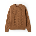 Cable Knit Pullover — Caramel product photo