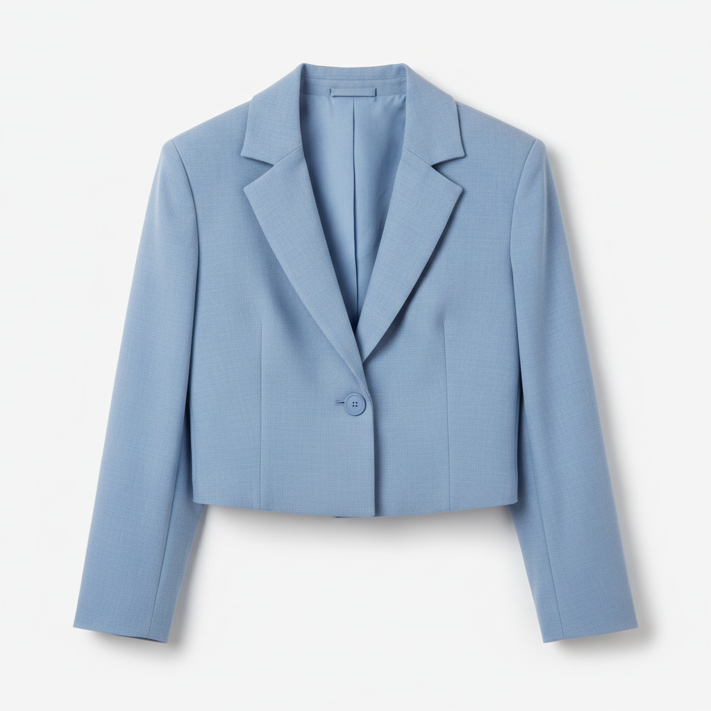 Cropped Blazer — Powder Blue product photo