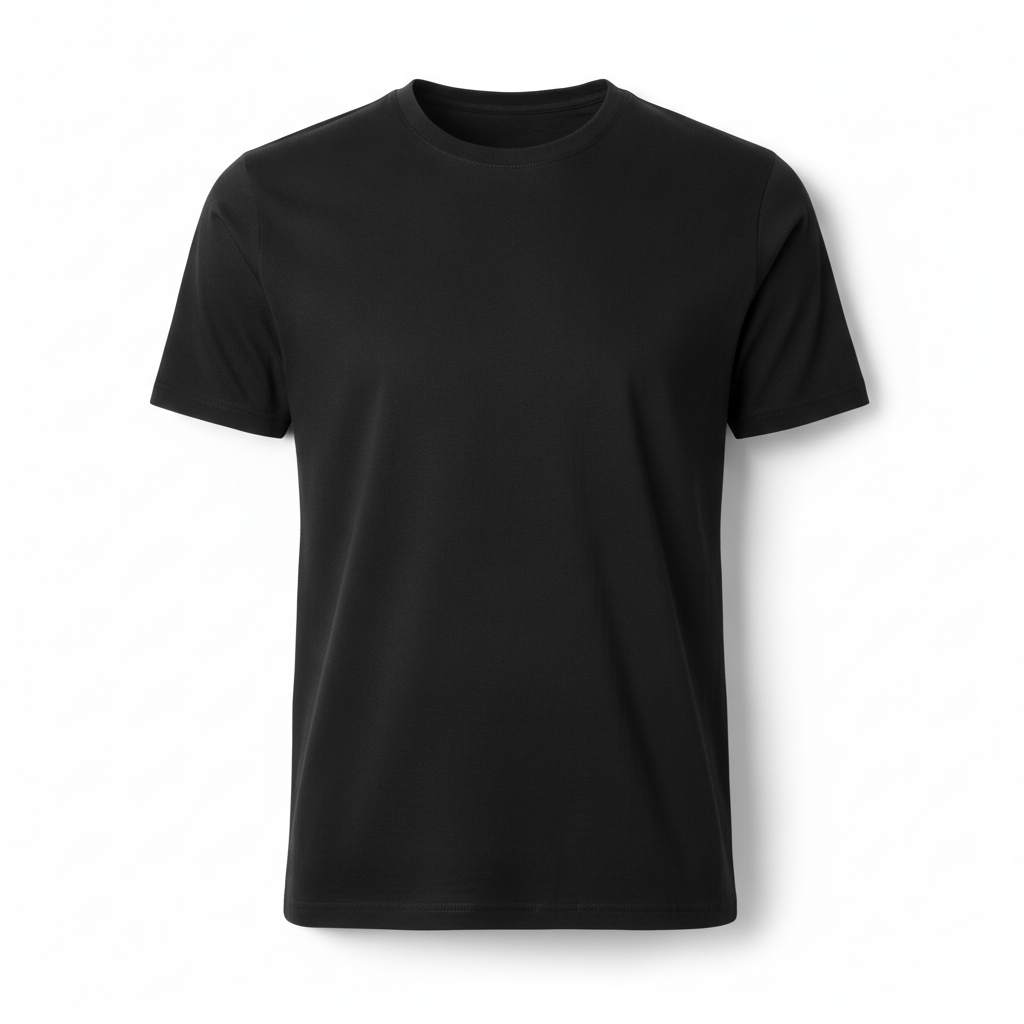 Essential Crew Tee — Jet Black product photo