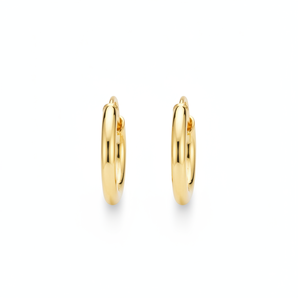 Gold Hoop Earrings — Polished product photo