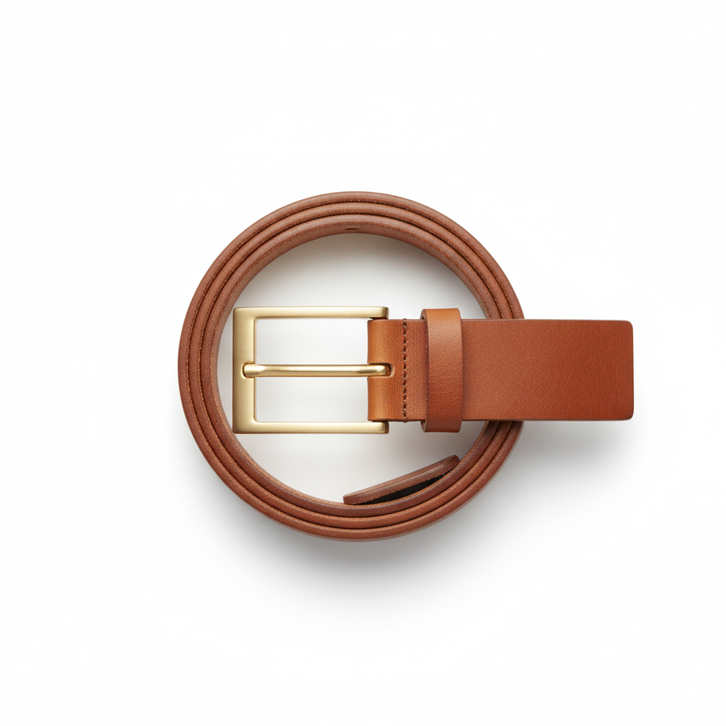 Leather Belt — Cognac product photo