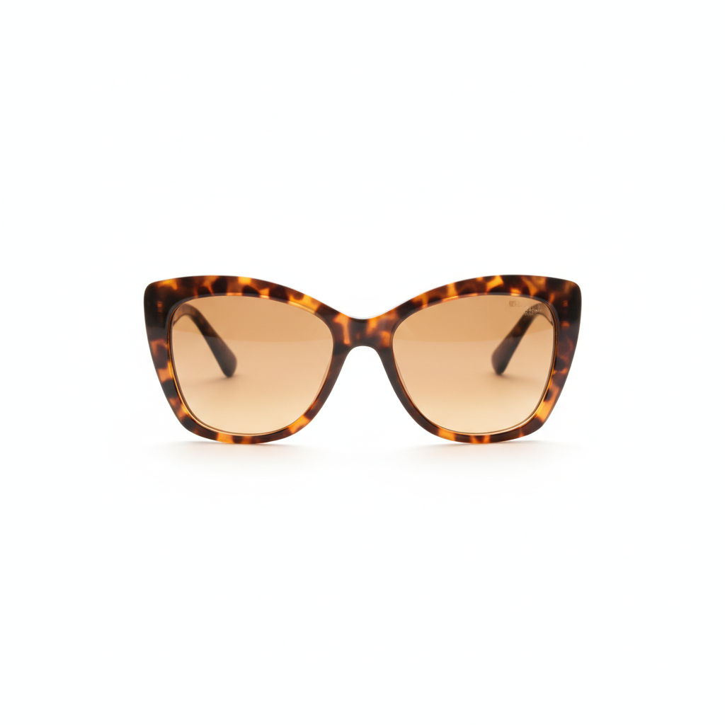 Oversized Cat-Eye Sunglasses — Tortoise product photo