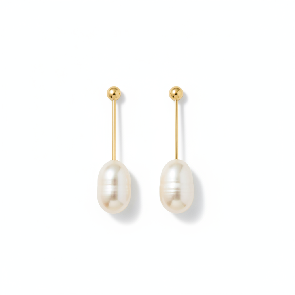 Pearl Drop Earrings — Ivory product photo