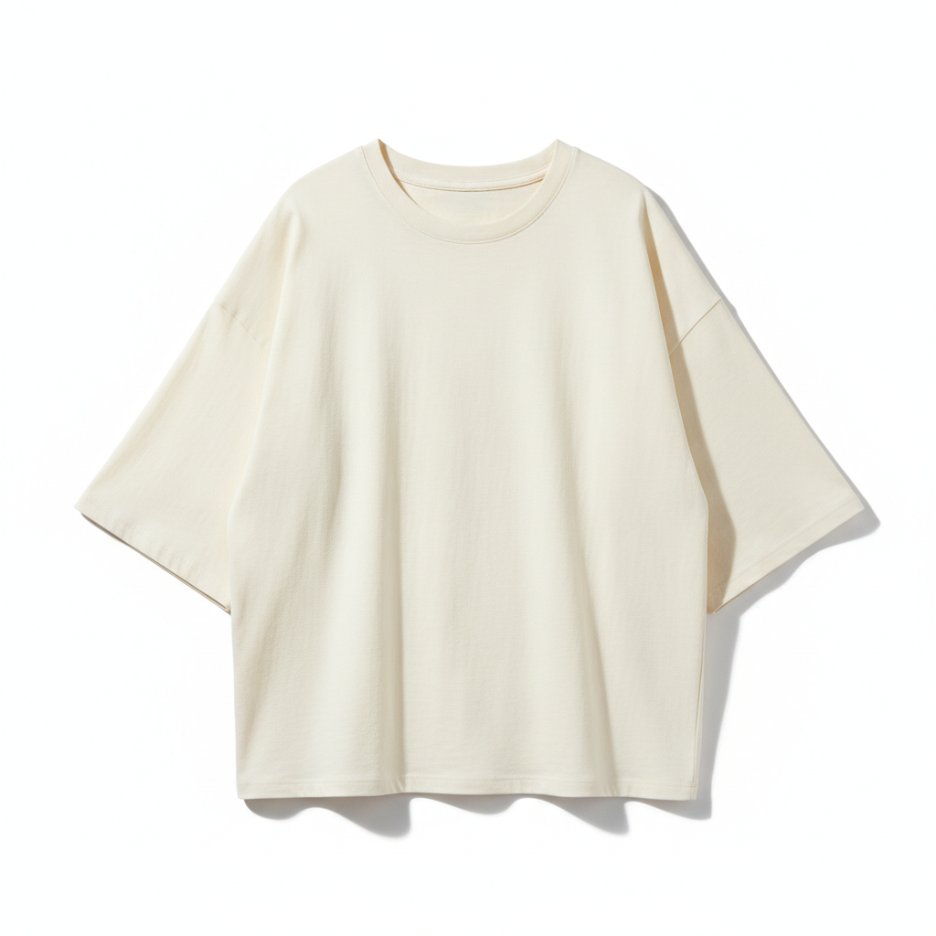 Relaxed Boxy Tee — Ivory product photo