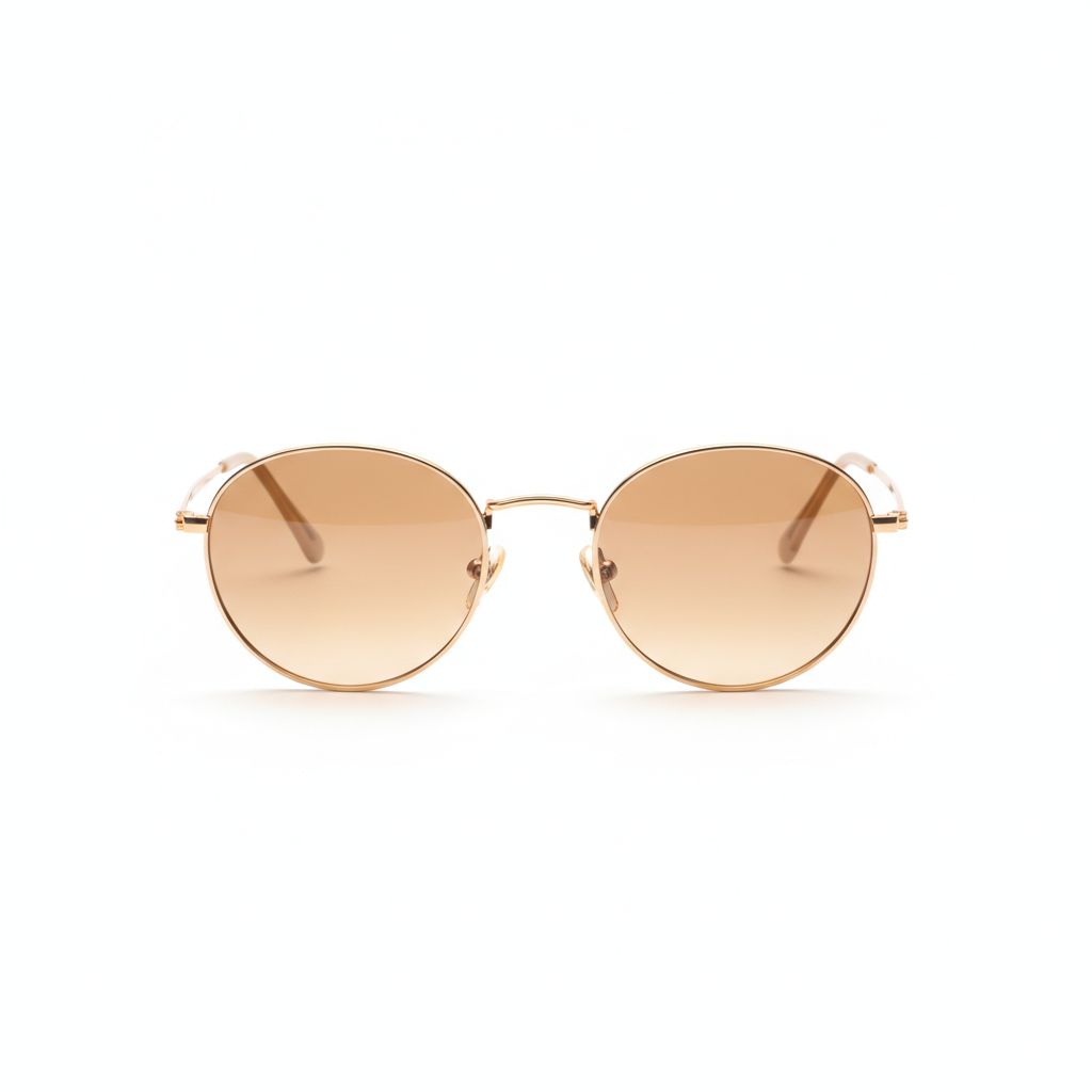 Round Metal Sunglasses — Gold product photo