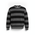 Striped Wool Crewneck — Graphite product photo
