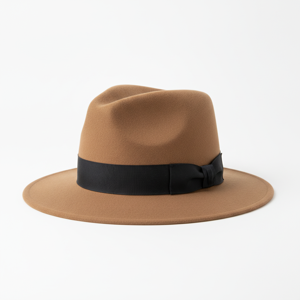 Wool Felt Fedora — Camel product photo